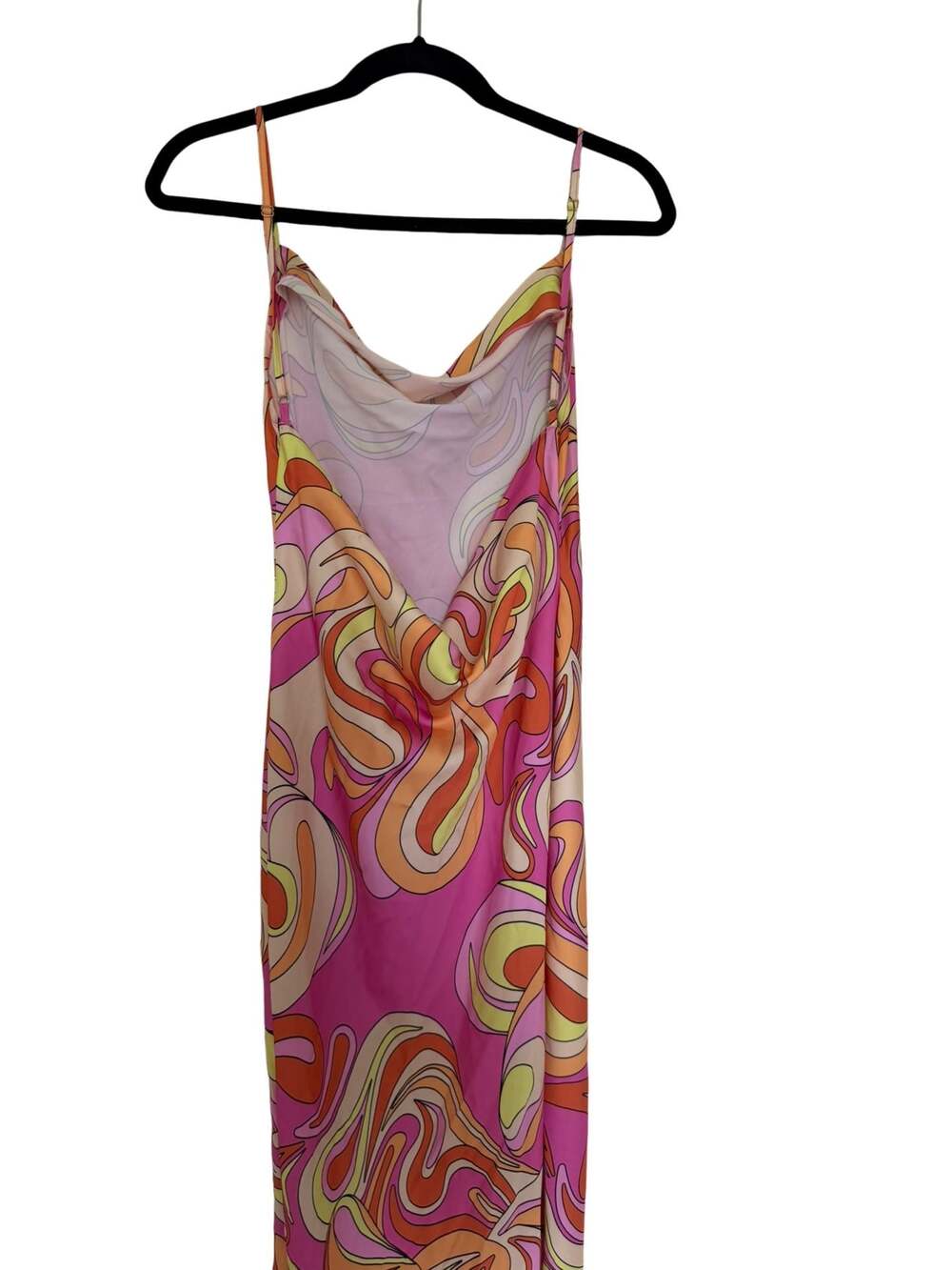 Meshki Jade Cowl Neck Backless Printed Maxi Dress with Side Slit Size M - Picture 3 of 7
